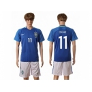 Brazil #11 Oscar Away Soccer Country Jersey1