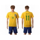 Brazil #11 Oscar Home Soccer Country Jersey1