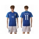 Brazil #11 Romario Away Soccer Country Jersey