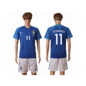 Brazil #11 Romario Away Soccer Country Jersey