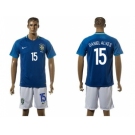 Brazil #15 Daniel Alves Away Soccer Country Jersey1