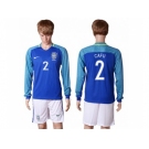 Brazil #2 Cafu Away Long Sleeves Soccer Country Jersey