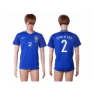 Brazil #2 Dani Alves Away Soccer Country Jersey