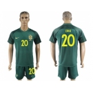 Brazil #20 Lima Away Soccer Country Jersey