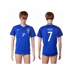 Brazil #7 Hulk Away Soccer Country Jersey