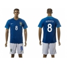 Brazil #8 Augusto Away Soccer Country Jersey