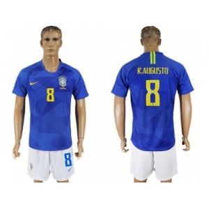 Brazil #8 R.Augusto Away Soccer Country Jersey