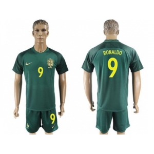 Brazil #9 Ronaldo Away Soccer Country Jersey