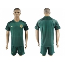 Brazil Blank Away Soccer Country Jersey1