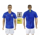 Brazil Blank Away Soccer Country Jersey