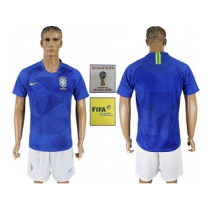Brazil Blank Away Soccer Country Jersey