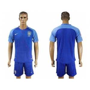 Brazil Blank Blue Soccer Country Jersey