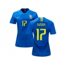 Women Brazil #17 Taison Away Soccer Country Jersey