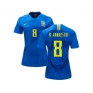 Women Brazil #8 R.Augusto Away Soccer Country Jersey