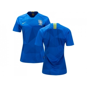 Women Brazil Blank Away Soccer Country Jersey