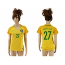 Women's Brazil #27 Anderson Home Soccer Country Jersey