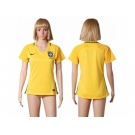 Women's Brazil Blank Home Soccer Country Jersey
