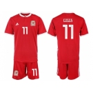 Wales #11 Giggs Red Home Soccer Club Jersey