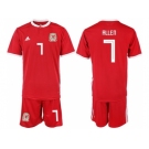 Wales #7 Allen Red Home Soccer Club Jersey