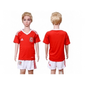 Wales Blank Home Kid Soccer Country Jersey