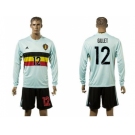 Belgium #12 Gillet Away Long Sleeves Soccer Country Jersey
