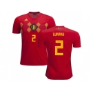 Belgium #2 Lukaku Red Soccer Country Jersey