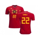 Belgium #22 Chadli Red Soccer Country Jersey
