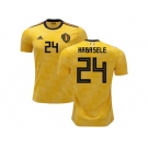 Belgium #24 Kabasele Away Soccer Country Jersey