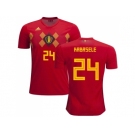 Belgium #24 Kabasele Red Soccer Country Jers