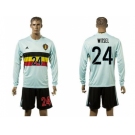 Belgium #24 Witsel Away Long Sleeves Soccer Country Jersey