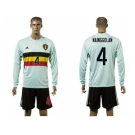 Belgium #4 Nainggolan Away Long Sleeves Soccer Country Jersey