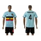 Belgium #4 Nainggolan Away Soccer Country Jersey