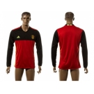 Belgium Blank Red Home Long Sleeves Soccer Country Jersey