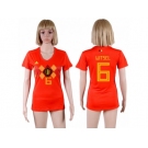Women Belgium #6 Witsel Red Home Soccer Country Jersey