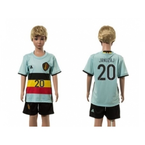 Belgium #20 Januzaj Away Kid Soccer Country Jersey