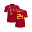 Belgium #24 Kabasele Home Kid Soccer Country Jersey