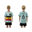 Belgium #6 Witsel Away Kid Soccer Country Jersey
