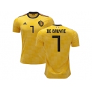 Belgium #7 De Bruyane Away Kid Soccer Country Jersey