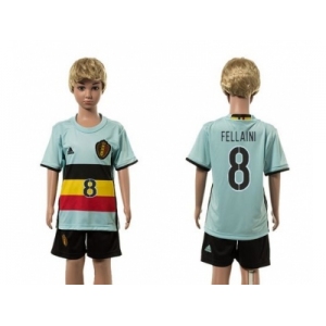 Belgium #8 Fellaini Away Kid Soccer Country Jersey