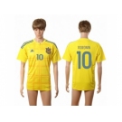 Ukraine #10 Voronin Home Soccer Country Jersey