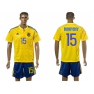 Ukraine #15 Budkivskiy Home Soccer Country Jersey