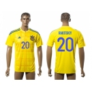 Ukraine #20 Rakitskiy Home Soccer Country Jersey