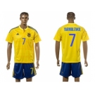 Ukraine #7 Yarmolenko Home Soccer Country Jersey