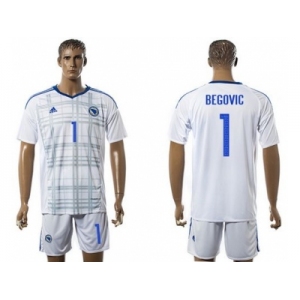 Bosnia Herzegovina #1 Begovic Away Soccer Country Jersey