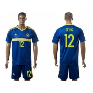 Bosnia Herzegovina #12 Sehic Home Soccer Country Jersey