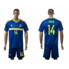 Bosnia Herzegovina #14 Susic Home Soccer Country Jersey