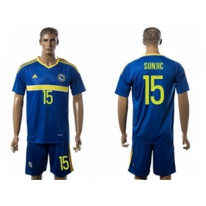 Bosnia Herzegovina #15 Sunjic Home Soccer Country Jersey