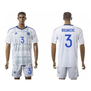 Bosnia Herzegovina #3 Bicakcic Away Soccer Country Jersey