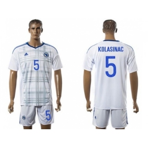 Bosnia Herzegovina #5 Kolasinac Away Soccer Country Jersey