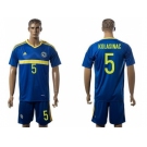 Bosnia Herzegovina #5 Kolasinac Home Soccer Country Jersey